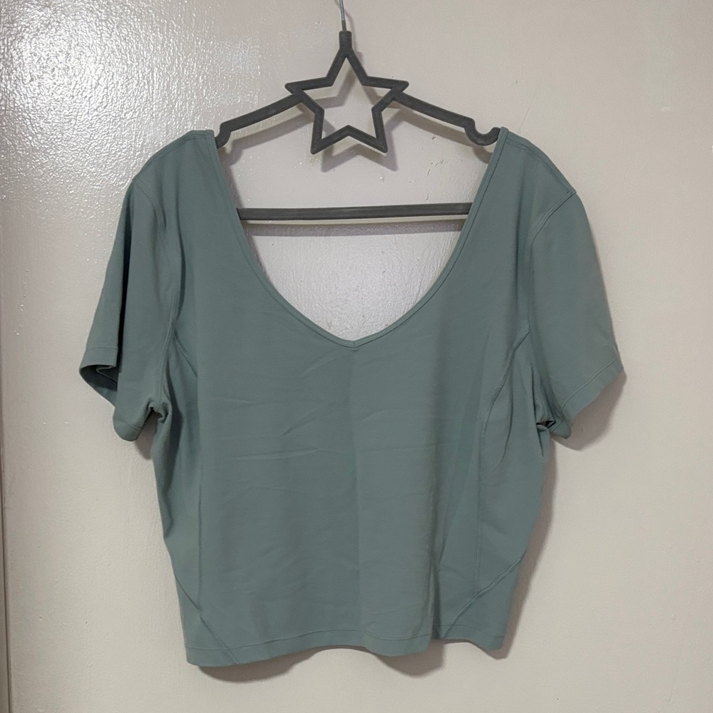 Lululemon Align T-Shirt Size 14 Silver Blue
